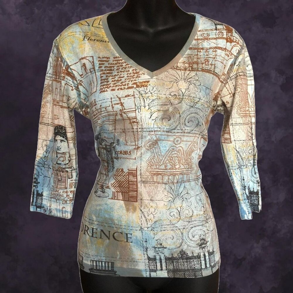00s Glima Florence Graphic Top
